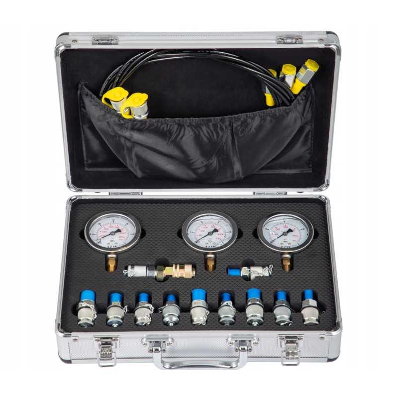 Hidraulinio slėgio bandymo rinkinys su 10 jungčių