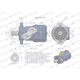 Sustiprintas orbitinis hidraulinis variklis WMR S 125