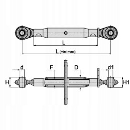 Kubota Yanmar Iseki centrinė jungtis 260 305mm
