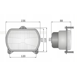 Optinis elementas R2 priekinis žibintas Wesem RGP252650