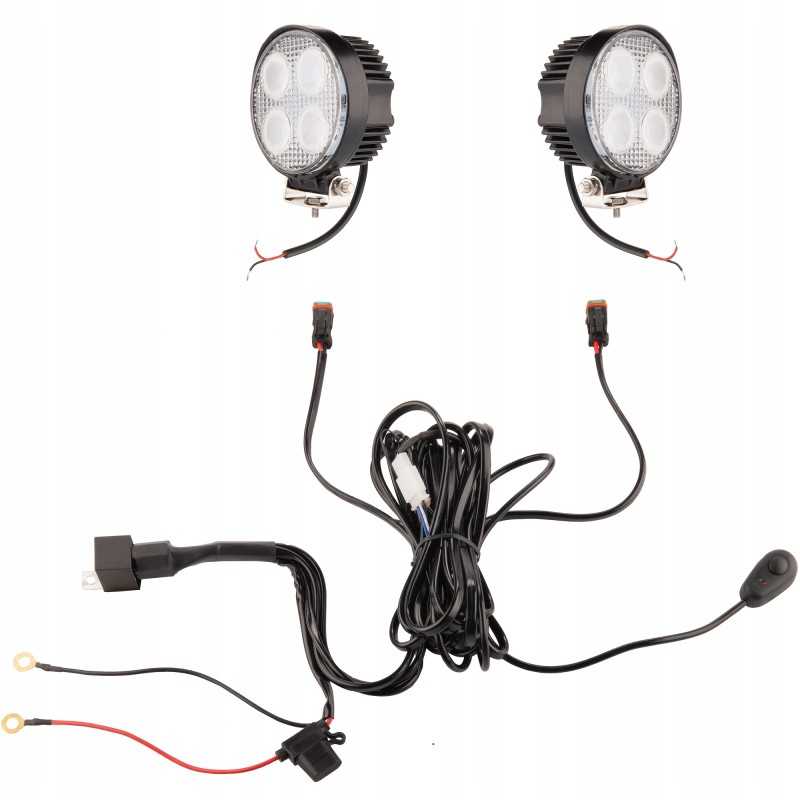 Dvi 4xLED darbo lempos 1600 lm 16w pajungimas