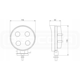 Dvi 4xLED darbo lempos 1600 lm 16w pajungimas