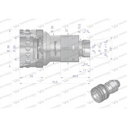 Hidraulinio lizdo slėgio šalintuvas m18x1 5