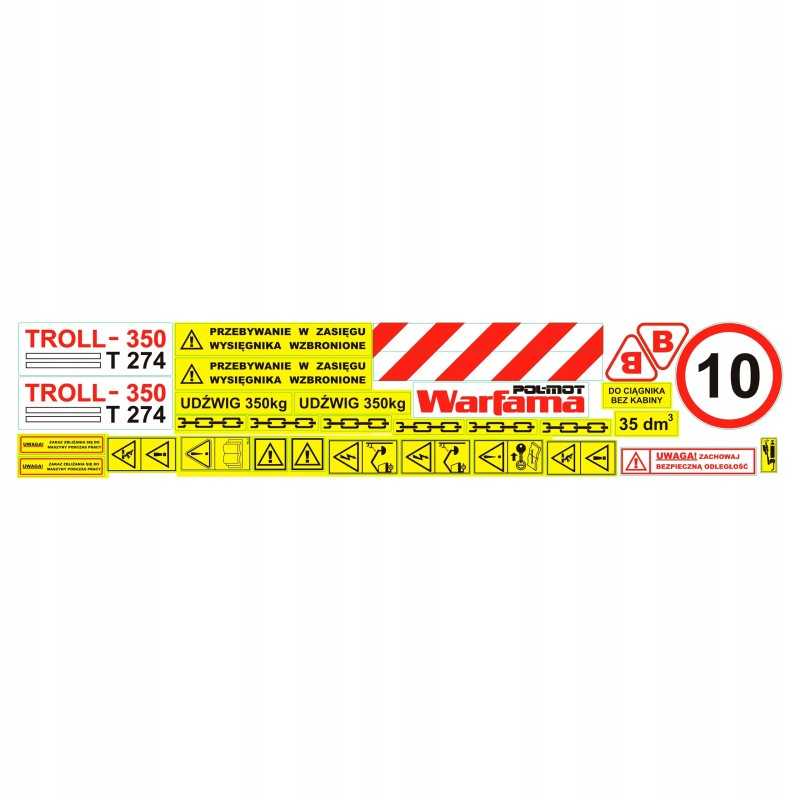 Troll 350 krautuvo lipdukai