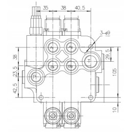 Hidraulinis skirstytuvas presko 80l 5 sekcijų