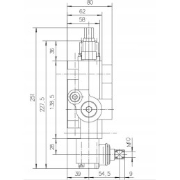 Hidraulinis skirstytuvas 05p80 80l, 5 sekcijų