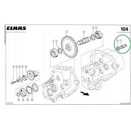 Claas pjovimo ilgio pavaros greičio jutiklis