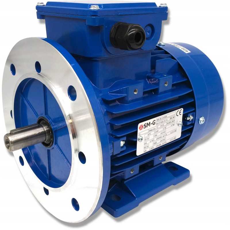 Variklis su flanšu 0 75kw 230v 1390rpm 3 fazių
