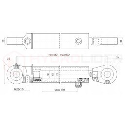 Hidraulinė pavara 63 160 u35 l 442 hidrolideris