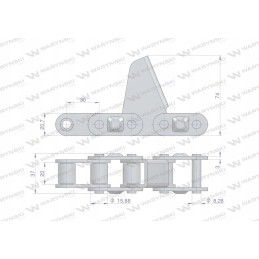 Grandinė, dešinė, kairė, universali, šakės tvirtinimas