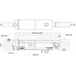Hydr 63 90 u25 l 350 hidroliderio pavara