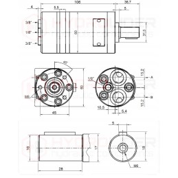 Hidraulinis variklis mm 12 5 c 20l 1550 aps./min