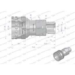 Hidraulinio lizdo slėgio šalintuvas m20x1 5