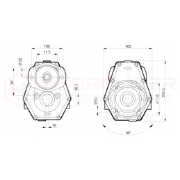 Reduktoriaus pavara BMR varikliams, velenas 25mm