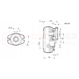 Reduktoriaus pavara BMR varikliams, velenas 25mm