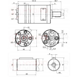 Hidraulinis variklis mm 50 400 aps./min Bulgarų ms