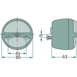 Galinis žibintas LPK 12v su indikatoriumi