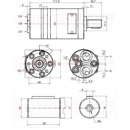 Hidraulinis variklis mm 40 c 20l 500 aps./min