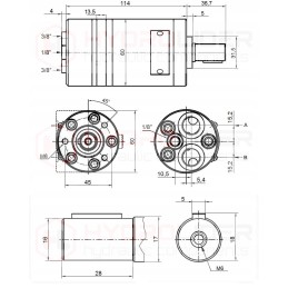 Hidraulinis variklis mm 32 c 20l 630 aps./min