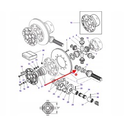 3791279m2 priekinės ašies tarpiklis 0 35mm