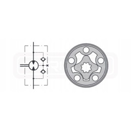 Hidraulinis variklis hidrovariklis 1550 aps./min 2 4 kW 16 nm