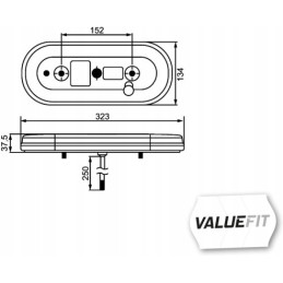 Hella 2vp 357 017 021 galinis žibintas