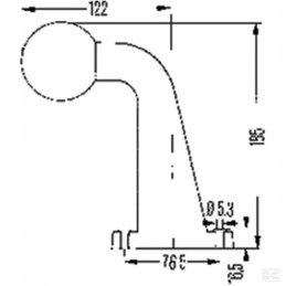 Šoninis gabaritinis žibintas 5w 12v raudonas baltas, užsukamas