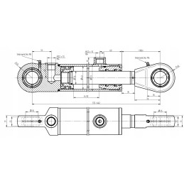 Hidraulinio cilindro pavara 63x36 taktų 90 tvirtinimų