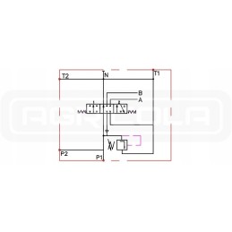 Skirstytuvas, 1 sekcija, 40l, kabeliu valdomas stūmoklis