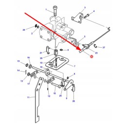 3813026m91 vožtuvo valdymo kabelis 680 mm