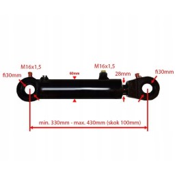 Hidraulinis cilindras 50x28 taktų, 100 tvirtinimų