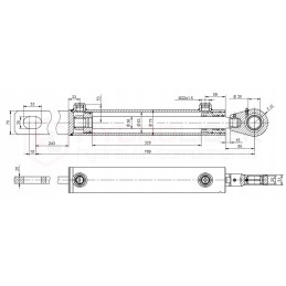 Hidraulinis stūmoklio cilindras 63 36 taktas 320mm l 789