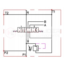 Hidraulinis skirstytuvas, 1 sekcija, 80l, atsarginė