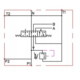 Hidraulinis skirstytuvas, 1 sekcija, 40l stūmoklis