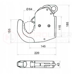 Cat3 kabliukai, dėtuvė, ZK 64x37W hidroliderio kulkos