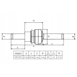Kubota L4508 skersinio strypo galas