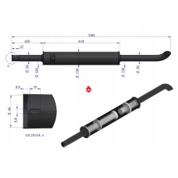 Ilgas apvalus duslintuvas ursus c 360 1280mm 5 4kg ory