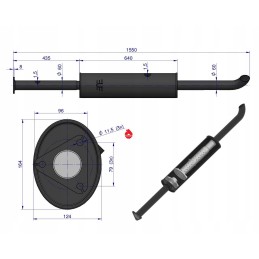 Duslintuvas C 385 ilgas 1550mm 80014040u originalus Ursus