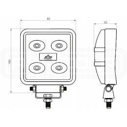 Darbo lempa 5xled 630 lm 12w jungtis
