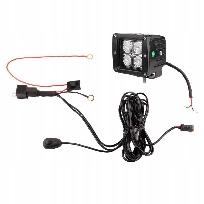 Darbo lempa 4xLED 1000 lm 16w jungtis