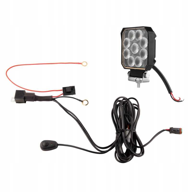 Darbo lempa 9xled 1133 lm 20w jungtis