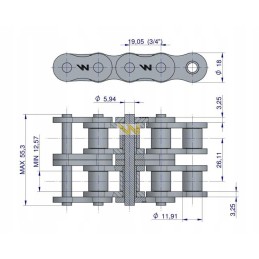 Ritininė grandinėlė 12ah 2 ansi a 60h 5 m Warynski