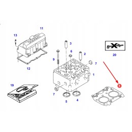 38006444 variklio galvutės tarpinė