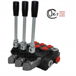 3 sekcijų hidraulinis skirstytuvas, 3 sekcijų, 80l