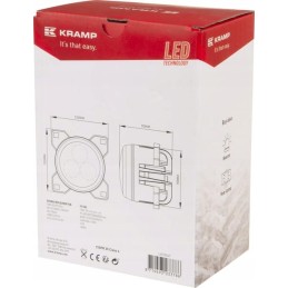 Apvali LED darbo lempa 42w 4200lm 10 30v su kištuku