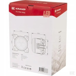 Apvali LED darbo lempa 42w 4200lm 10 30v su kištuku