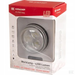 Apvali LED darbo lempa 42w 4200lm 10 30v su kištuku