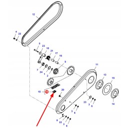 La327840125 grūdų elevatoriaus grandinės jungtis