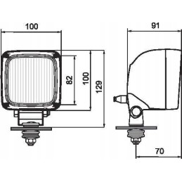 Kvadratinė darbinė lempa lkr5 26365