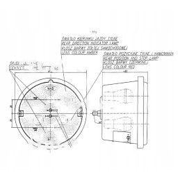 Plastikinis galinis kombinuotas žibintas, kairysis posūkio signalas